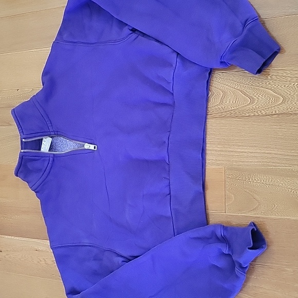 TNA Tops - TNA Aritzia Cozy Fleece‎ Perfect Long Sleeve Quarter Zip Cropped Sweatshirt 2XS